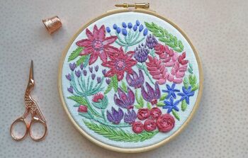 Cyclamen Hand Embroidery Design, 4 of 6