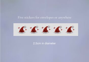 Niece Christmas Butterfly Heart Santa's Hat Card, Our/My Options, 5 of 12