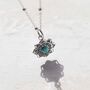 Sterling Silver Gemstone Moroccan Flower Necklace, thumbnail 6 of 7