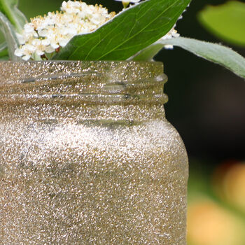 Set Of Four Glittering Gold Glass Decorative Jars, 5 of 7