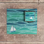 Caribbean Sailing Compact Mirror Blue Boat, thumbnail 4 of 7