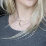 Solid 9ct Gold Textured Open Heart Necklet, thumbnail 2 of 6