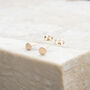 Mini 18ct Yellow Gold Plated Disc Stud Earrings, thumbnail 4 of 7