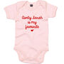 Personalised Baby Grow Favourite Auntie Uncle, thumbnail 1 of 3
