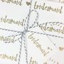 Bridesmaid Wedding Wrapping Paper Set, thumbnail 4 of 7