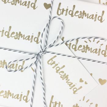 Bridesmaid Wedding Wrapping Paper Set, 4 of 7
