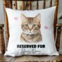 Personalised Cat Reserved For Cushion Cover, thumbnail 9 of 12