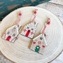 Wooden Gingerbread House Decorations Christmas Set Of Six, thumbnail 5 of 8