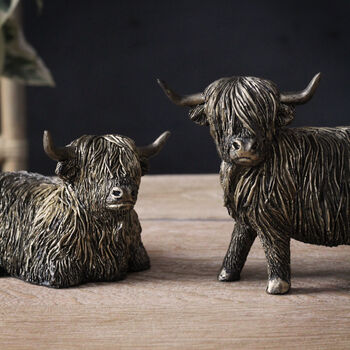 Bronze Highland Cow Ornament, 7 of 8
