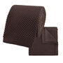 Wedding Handmade Polyester Knitted Pocket Square In Dark Brown, thumbnail 9 of 9