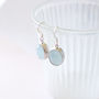 Powder Blue Faceted Glass Earrings, thumbnail 1 of 4