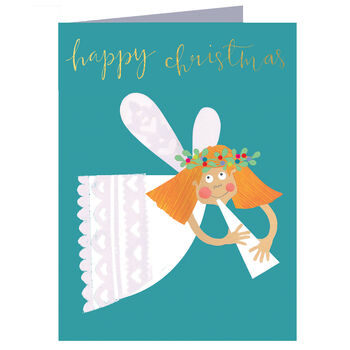 Christmas Angel Mini Greetings Card, 2 of 3