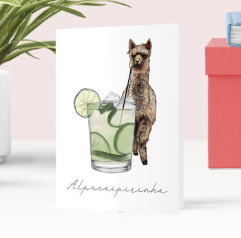 Alpacaipirinha Cocktail Greeting Card, 3 of 4