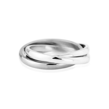 Walton Solid White Gold Russian Wedding Ring, 4 of 8