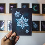Neon Snowflake Christmas Greetings Card, thumbnail 1 of 2