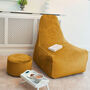 Velvet Raja Chair And Footstool, thumbnail 1 of 3
