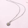 Sterling Silver Extra Tiny Little Daisy Flower Pendant Necklace, thumbnail 2 of 11