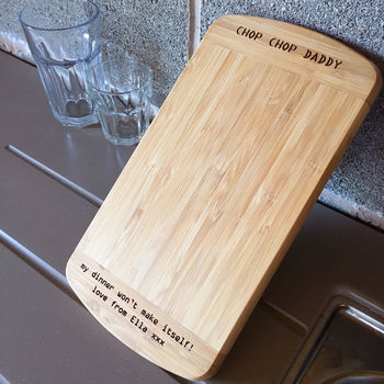 Personalised Fathers Day Engraved Chopping Board, 3 of 3