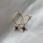 North Star Celestial Hoop Earrings, thumbnail 1 of 3