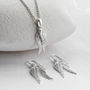 Sterling Silver Angel Wings Necklace, thumbnail 5 of 6