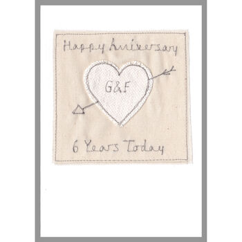 Personalised Cupids Arrow Anniversary / Valentines Card, 8 of 12