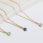Bilbao Birthstone Gold Plated Necklace, thumbnail 1 of 5