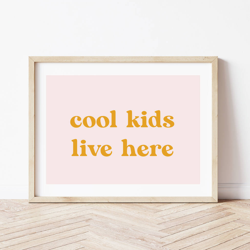 Cool Kids Live Here Children's Print, 1 of 2