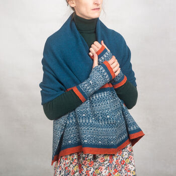 Knitted Fair Isle Poncho, 3 of 7