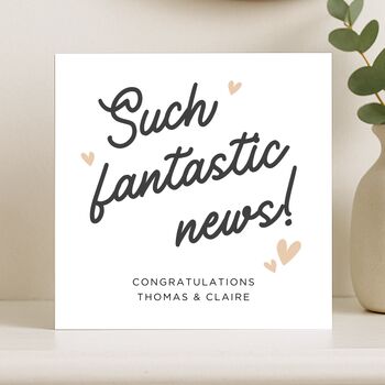 Congratulations Fantastic News Card For Couple, 5 of 8