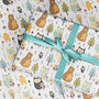 Mothers Day Wrapping Paper Roll Owl Bear Baby, thumbnail 1 of 3
