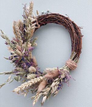 Small Natural Dried Lavender Wreath, 5 of 5