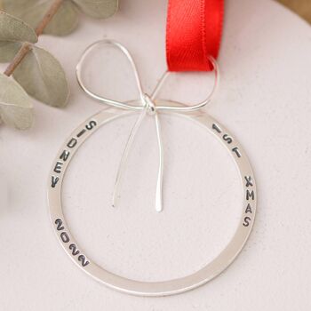 Babies 1st Christmas Tree Decoration. Sterling Silver, 5 of 6