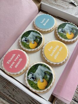 Dog Walker Pet Sitter Thank You Edible Photo Biscuit Giftbox, 7 of 7