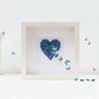 Framed Memorial Butterfly Heart Forget Me Not Colours, thumbnail 2 of 7
