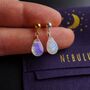 Crystal Moonstone Stud Earrings, thumbnail 2 of 11