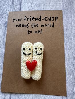 Chips Crochet Birthday Thank You Card Handmade, 4 of 12