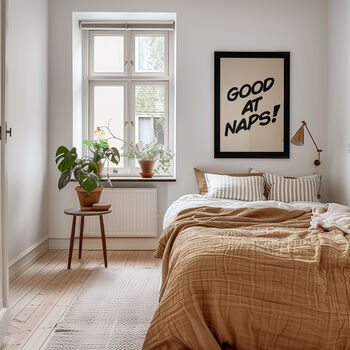 Good At Naps Nursery Kids Bedroom Wall Art Print, 8 of 9