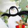 Two Happy Penguin In A Boat Christmas Tree Decoration, thumbnail 2 of 3