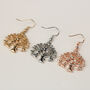 Crystal Detail Tree Dangle Earrings, thumbnail 6 of 6