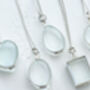 See Through Glass And Silver Locket Necklace, thumbnail 1 of 12