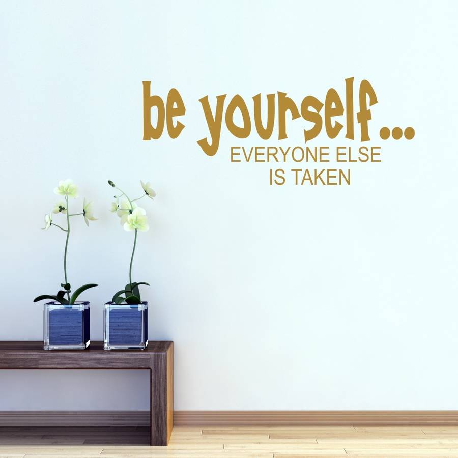 be yourself quote inspirational wall sticker by mirrorin ...