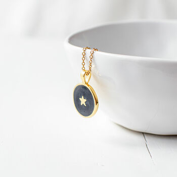 Gold Plated Black Star Necklace, 4 of 8