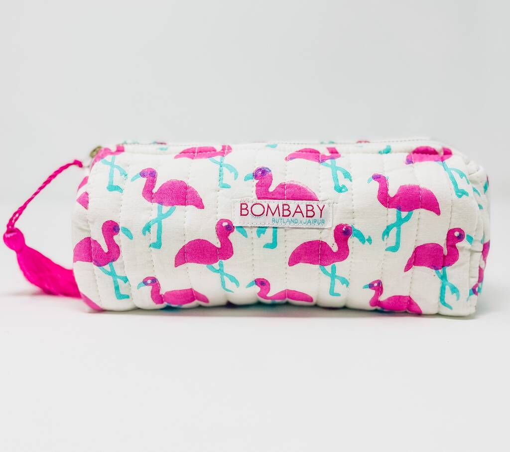Handmade Quilted Flamingo Pencil Case, 1 of 5