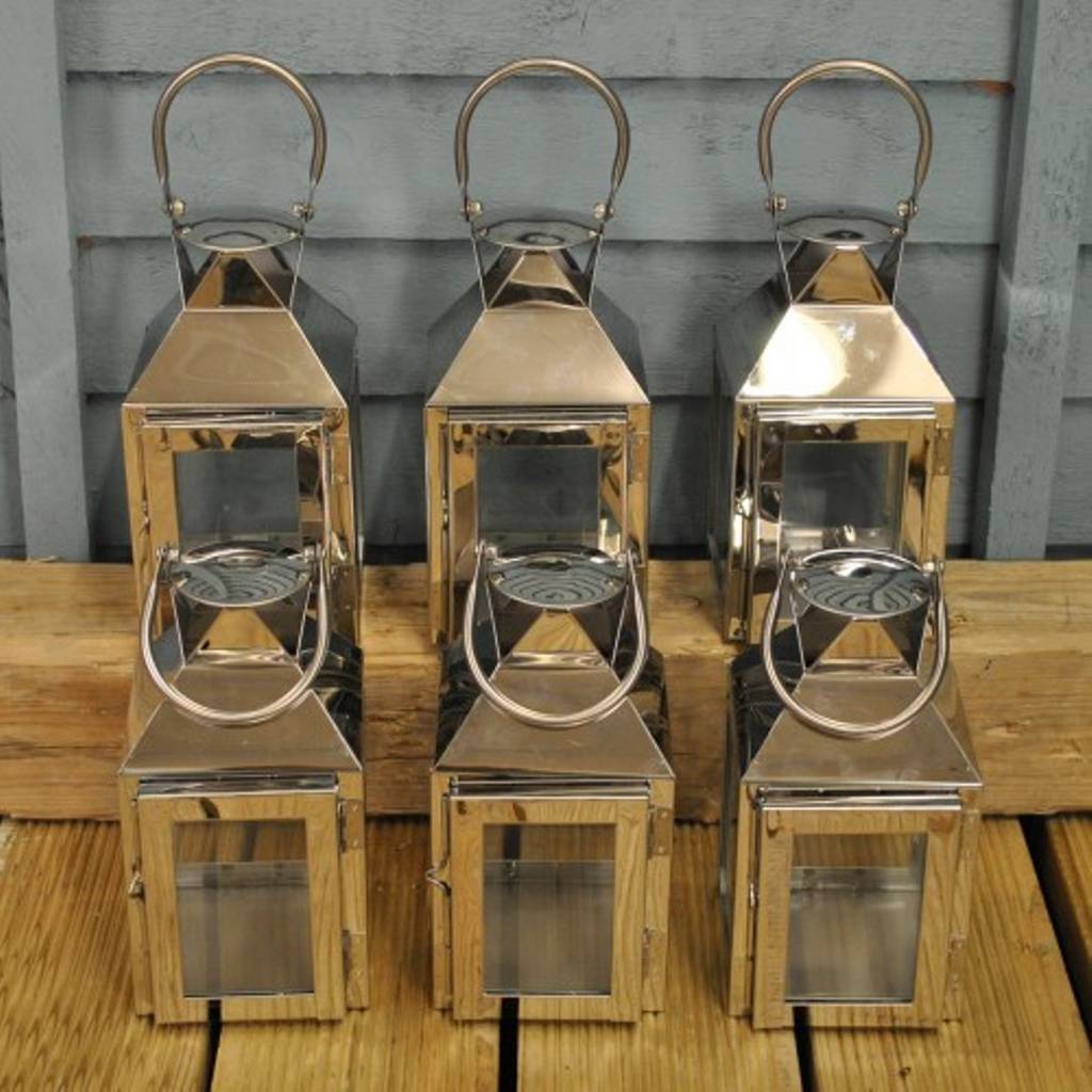 set of six amalfi tealight candle lanterns by garden selections