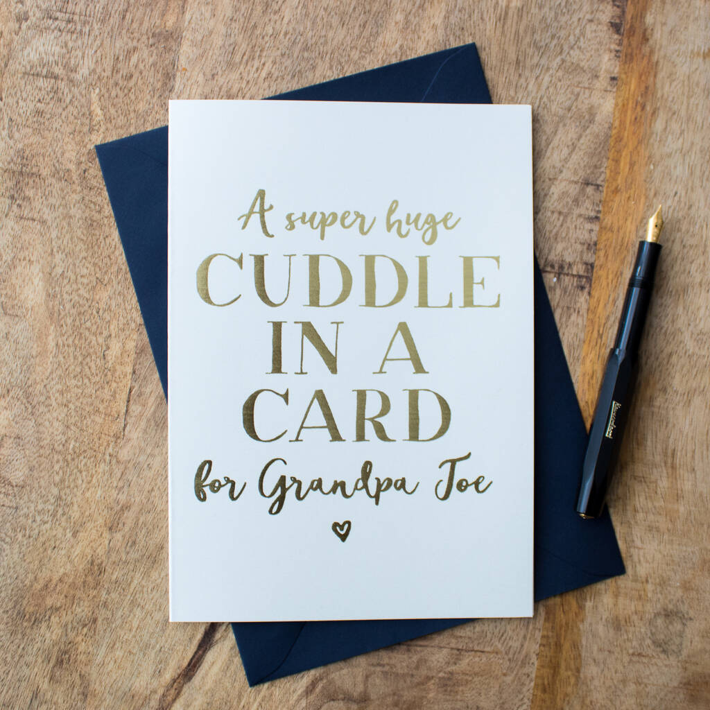 Foil 'Cuddle In A Card' Personalised Card, 1 of 2