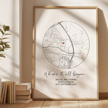 Personalised Where It All Began, Anniversary Gift Print, 2 of 4