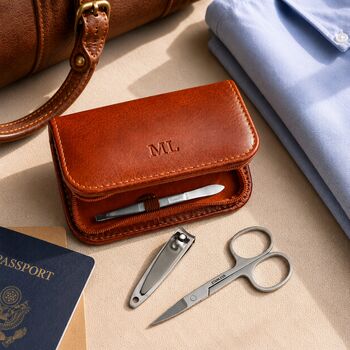 Men's Personalised Manicure Set With Monogram, 5 of 7