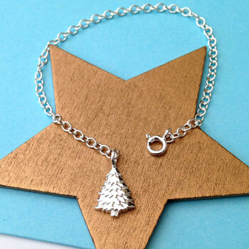 Sterling Silver Christmas Tree Bracelet, 2 of 12