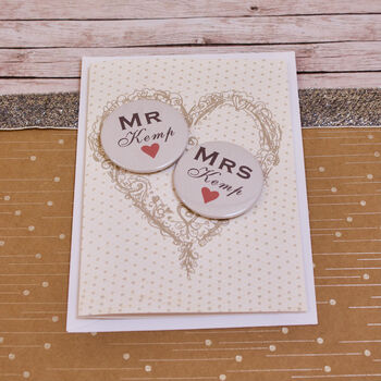 Personalised Mini Magnets Wedding Card, 5 of 6