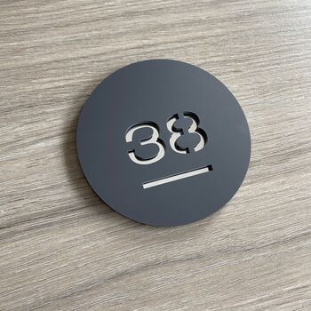 Stylish Laser Cut Round House Number, 6 of 11